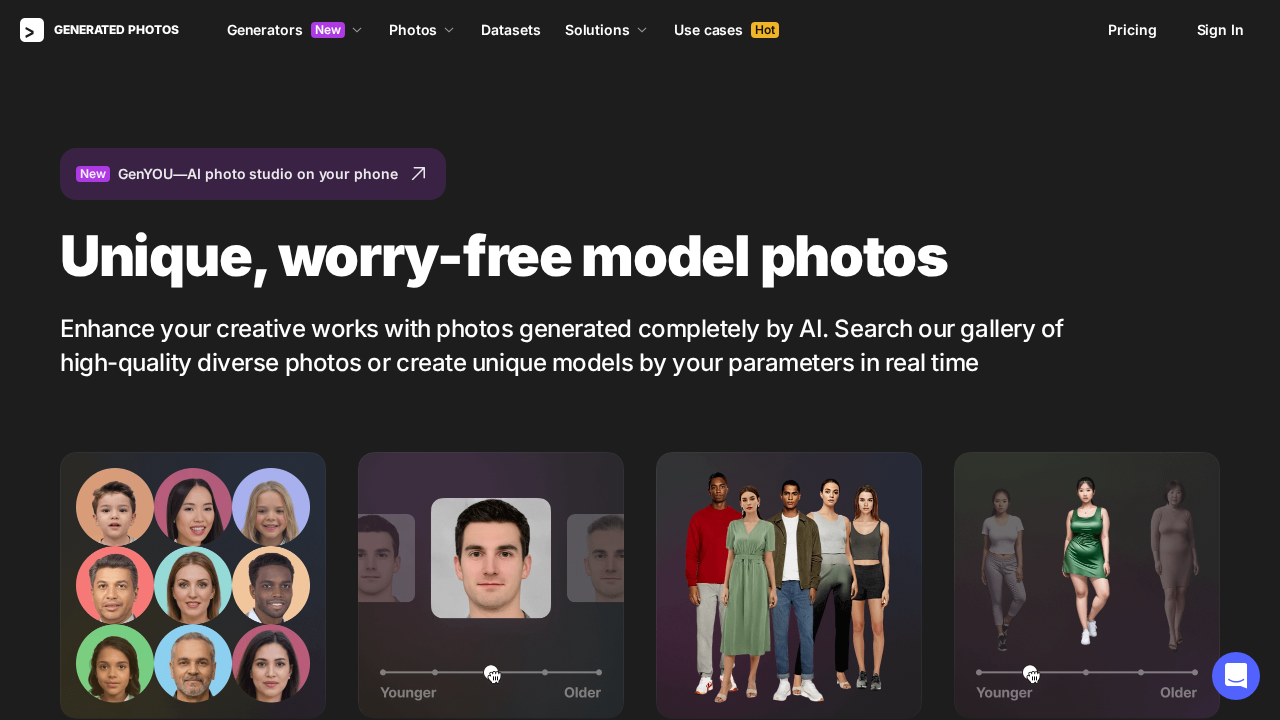 Generated Photos screenshot