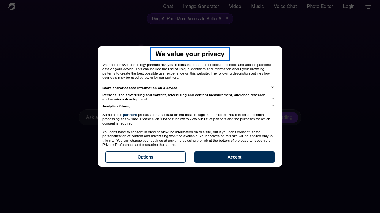 deepai.org screenshot