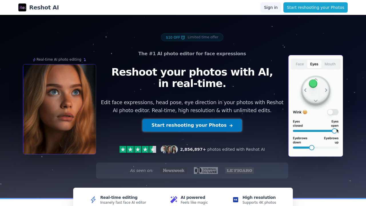 Reshot AI screenshot
