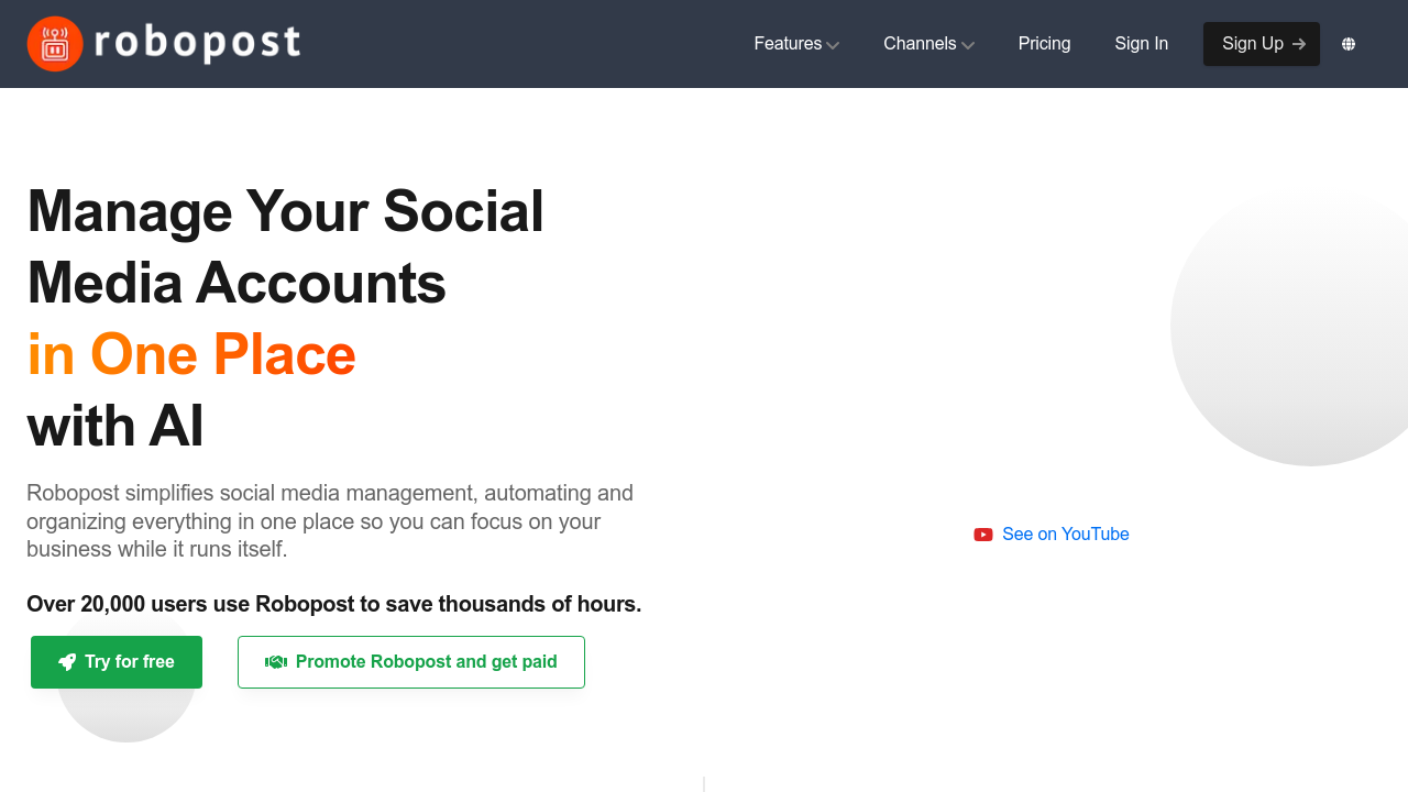 Robopost AI screenshot