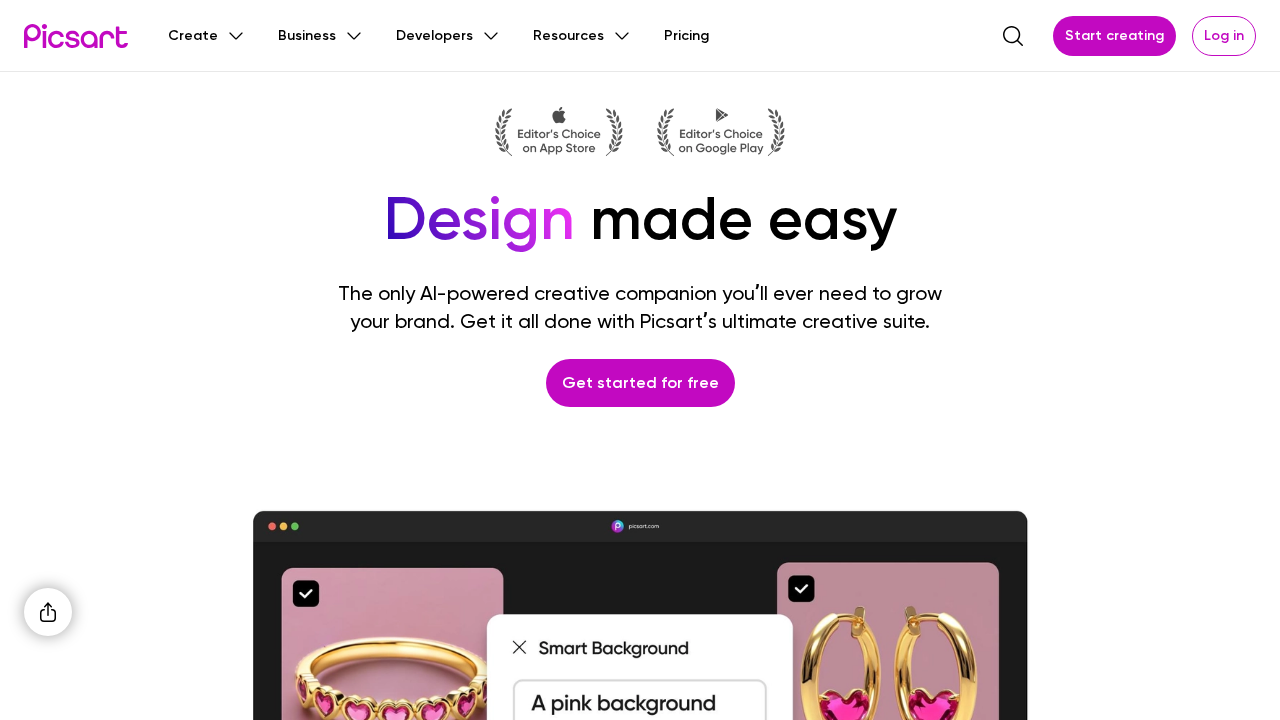 picsart.com screenshot