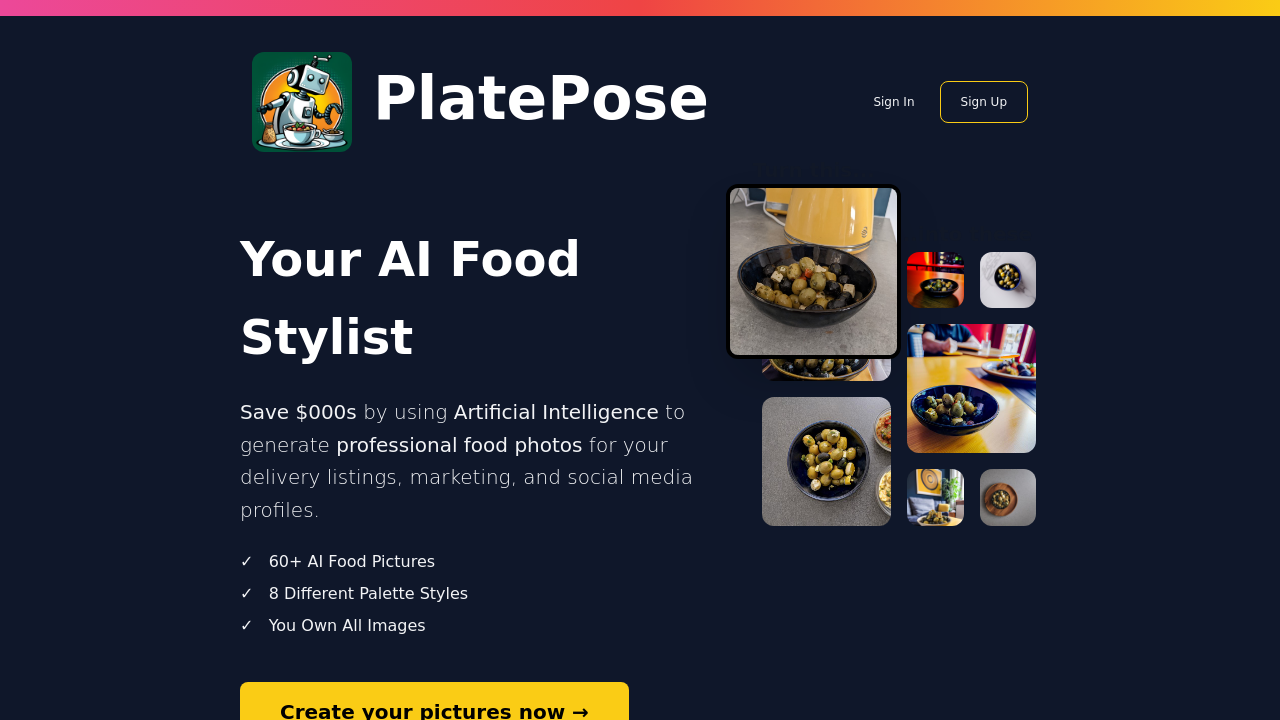 PlatePose screenshot
