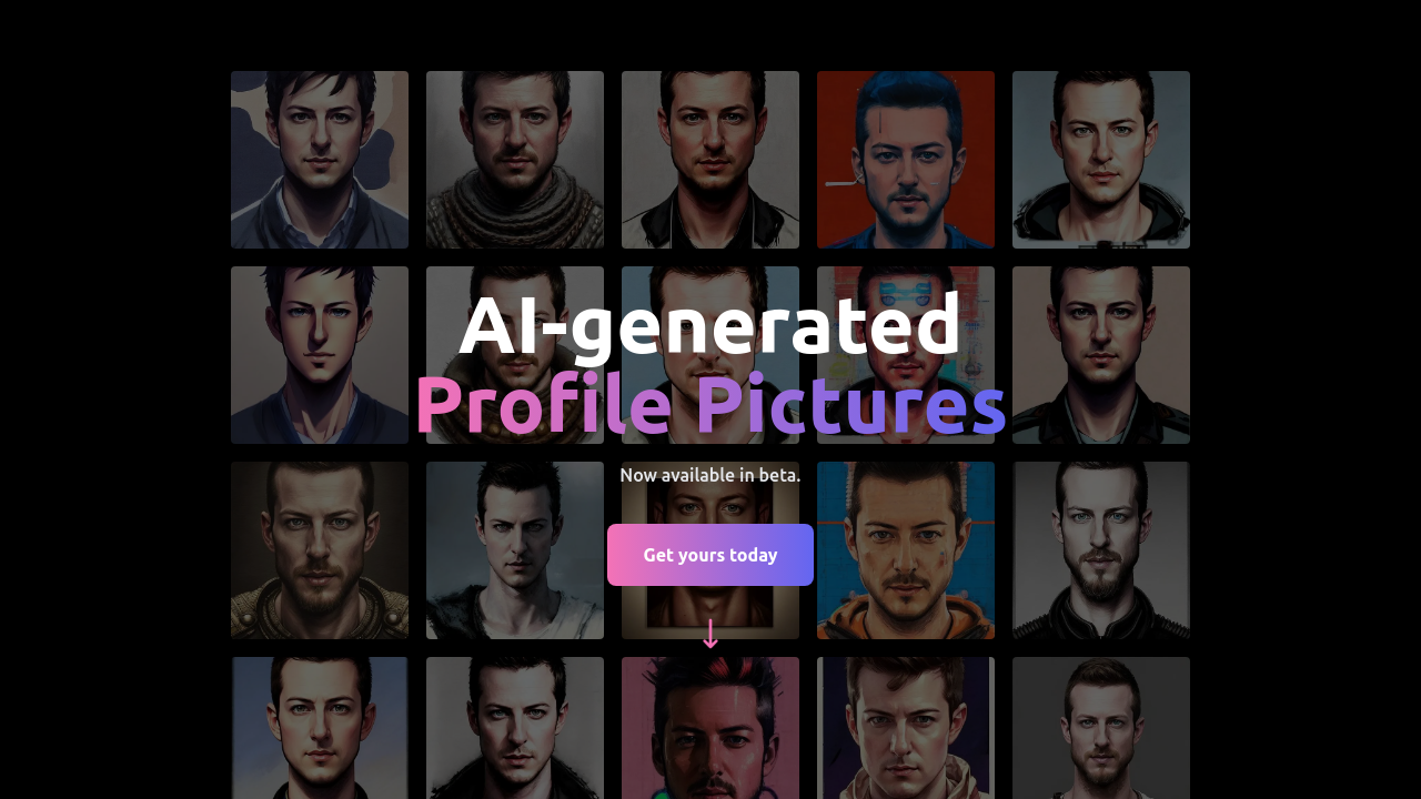 ai profile pictures screenshot