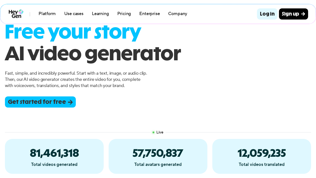 HeyGen AI screenshot