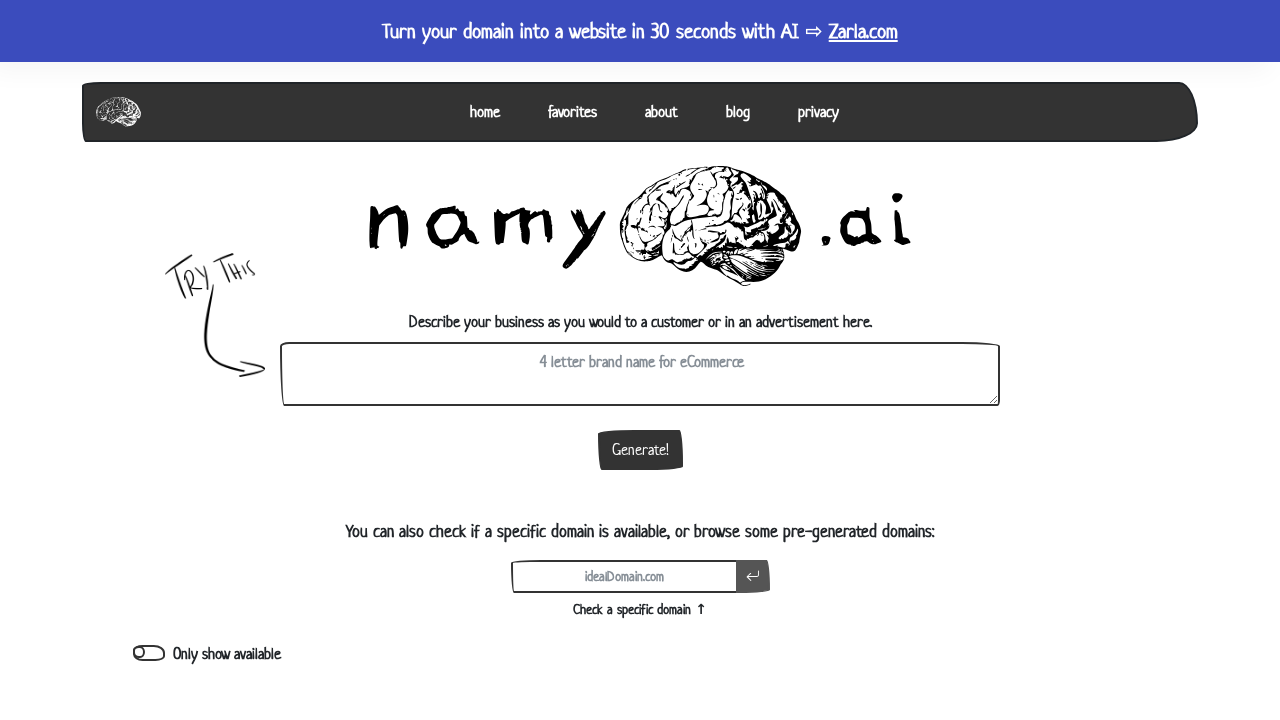 Namy.ai screenshot