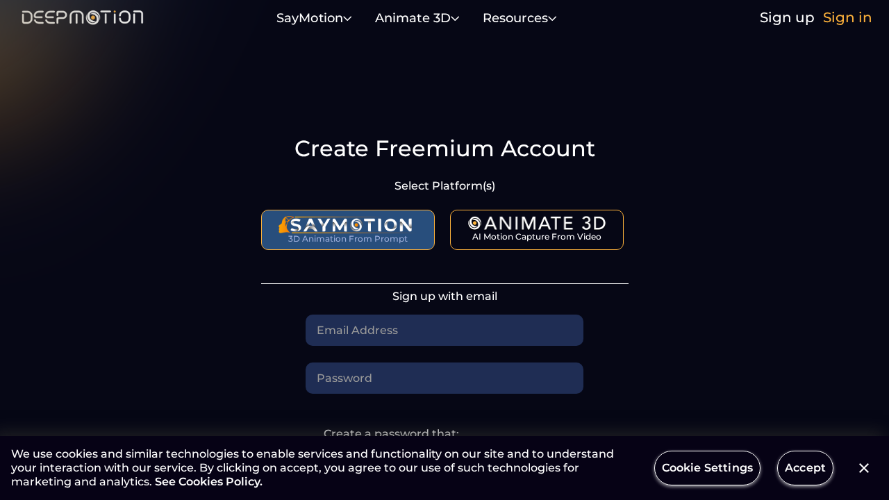 DeepMotion screenshot