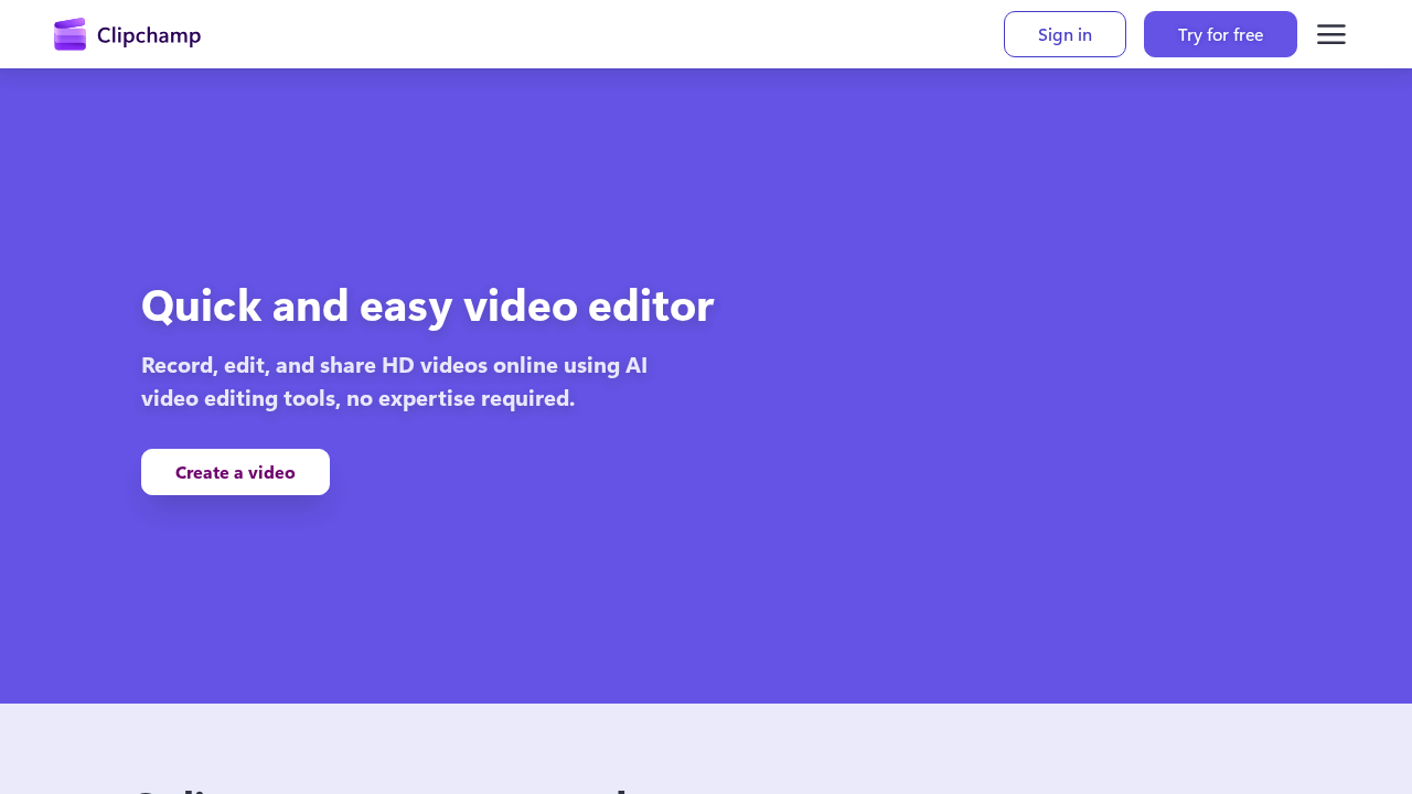 Clipchamp screenshot