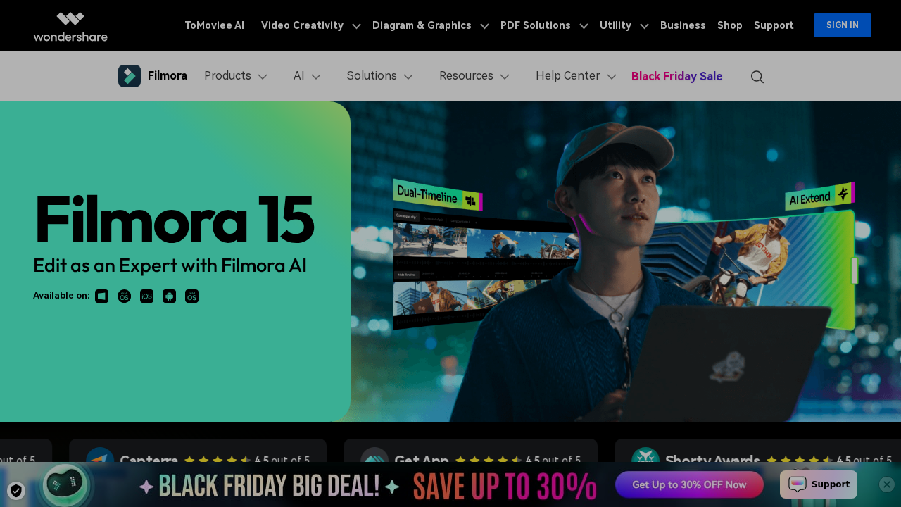 Wondershare Filmora screenshot