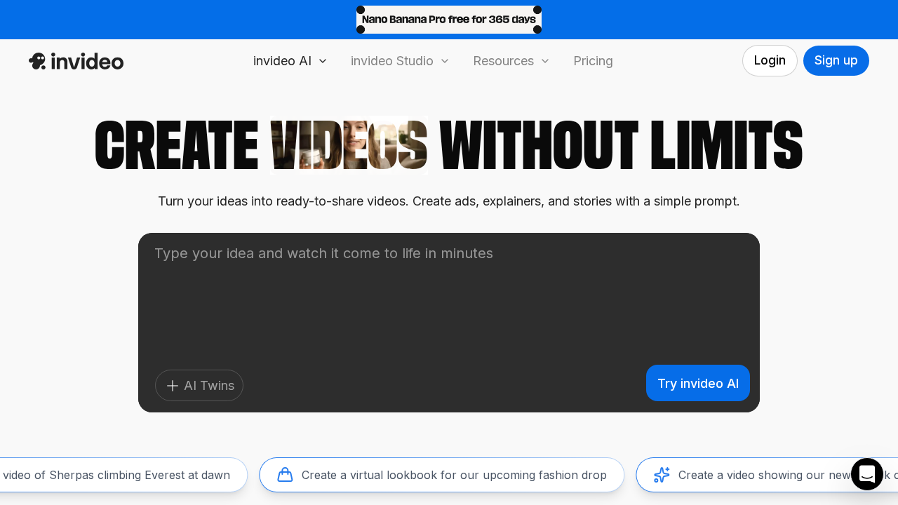 invideo.io screenshot