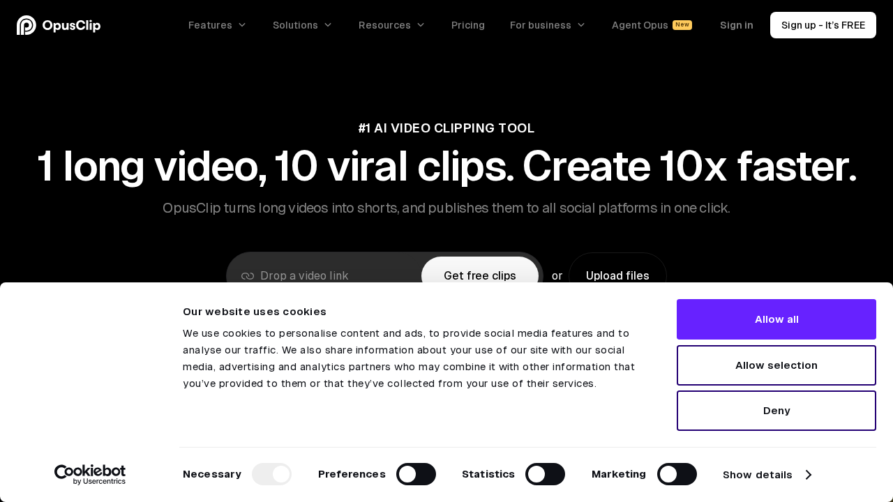 Opus Clip screenshot
