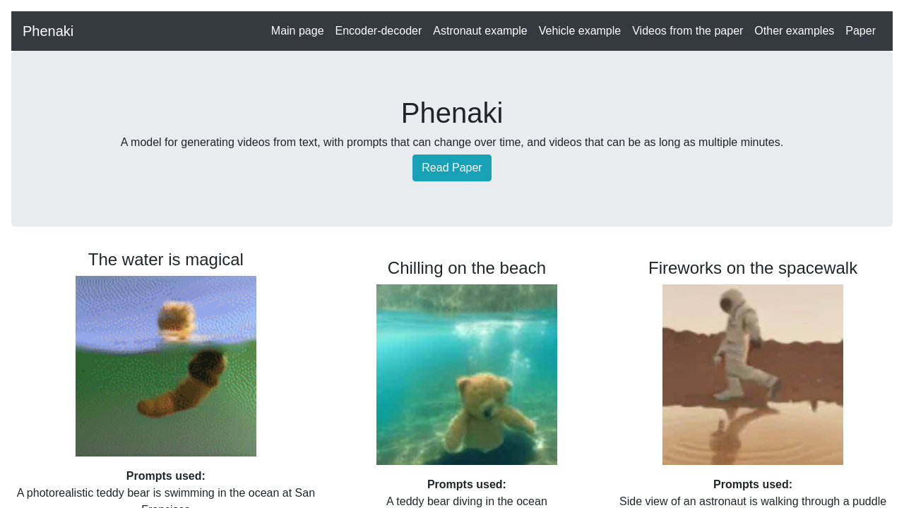 Phenaki screenshot