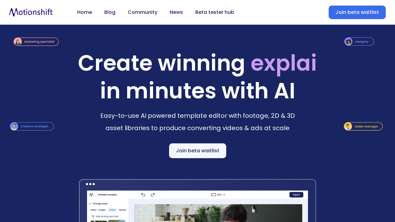 Motionshift screenshot