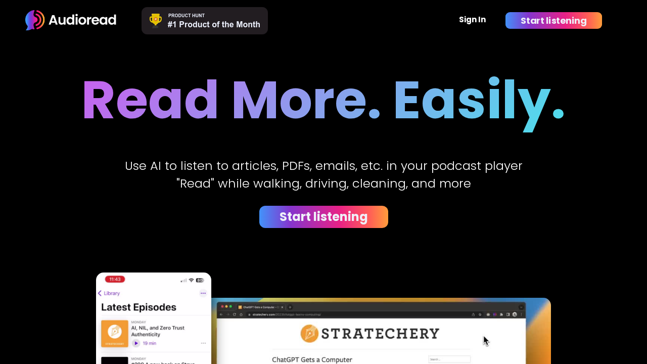 Audioread screenshot