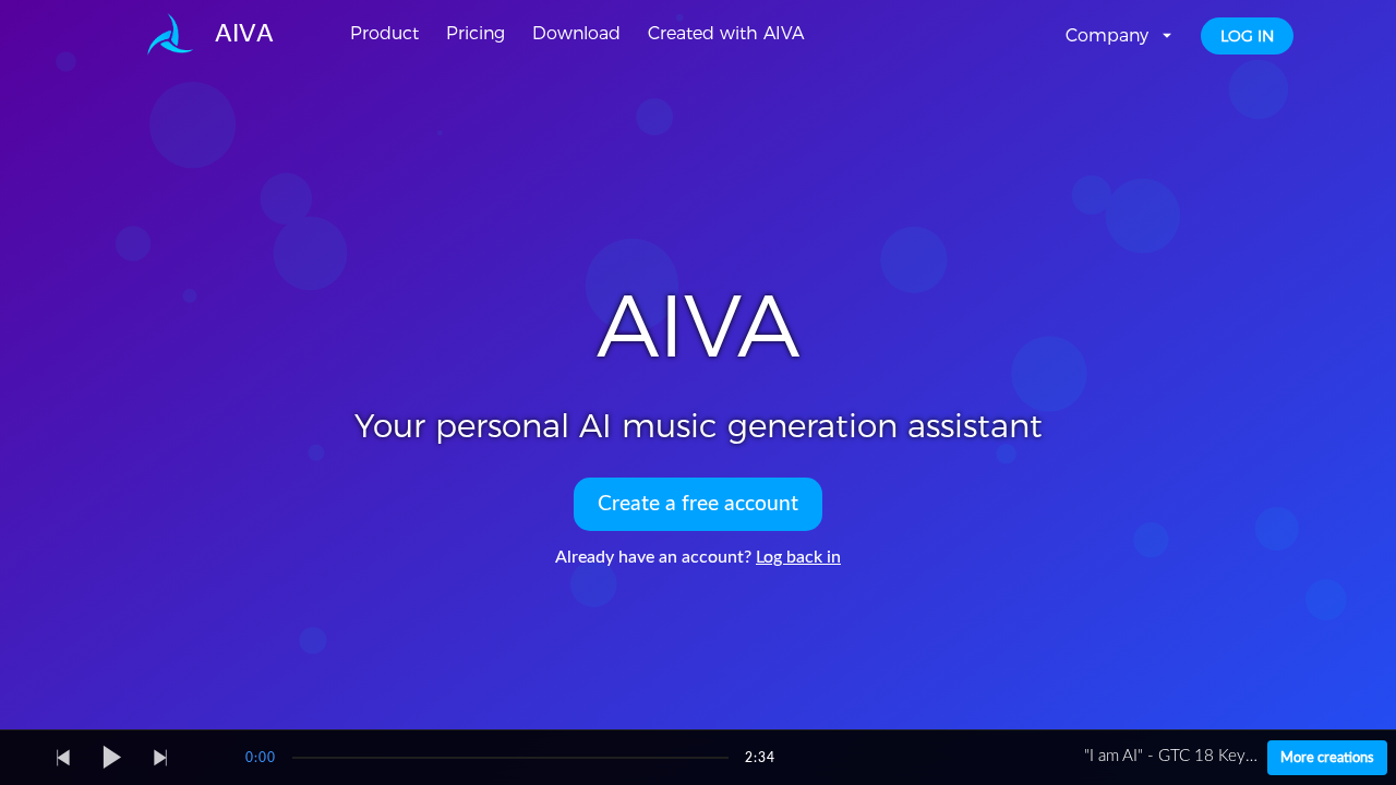 aiva.ai screenshot