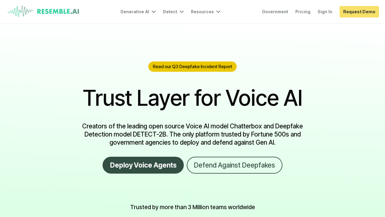 resemble ai screenshot