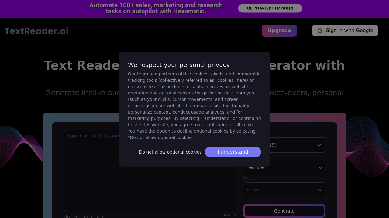 Text Reader screenshot