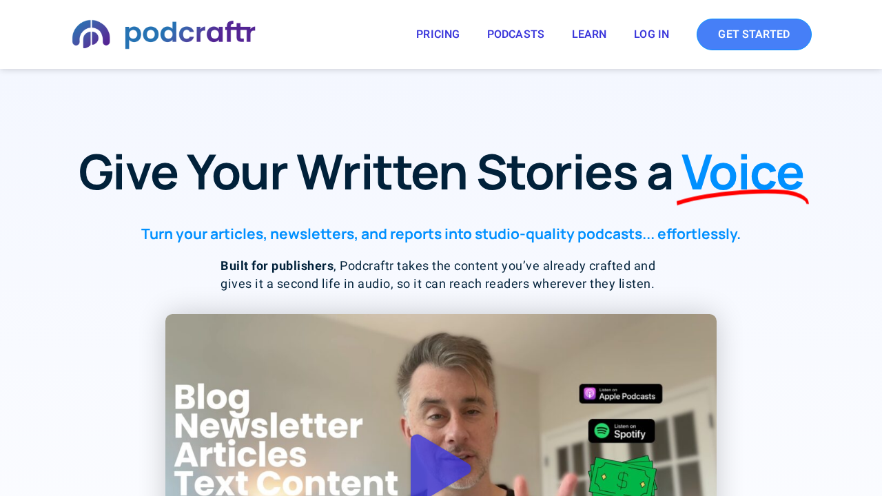 Podcraftr screenshot