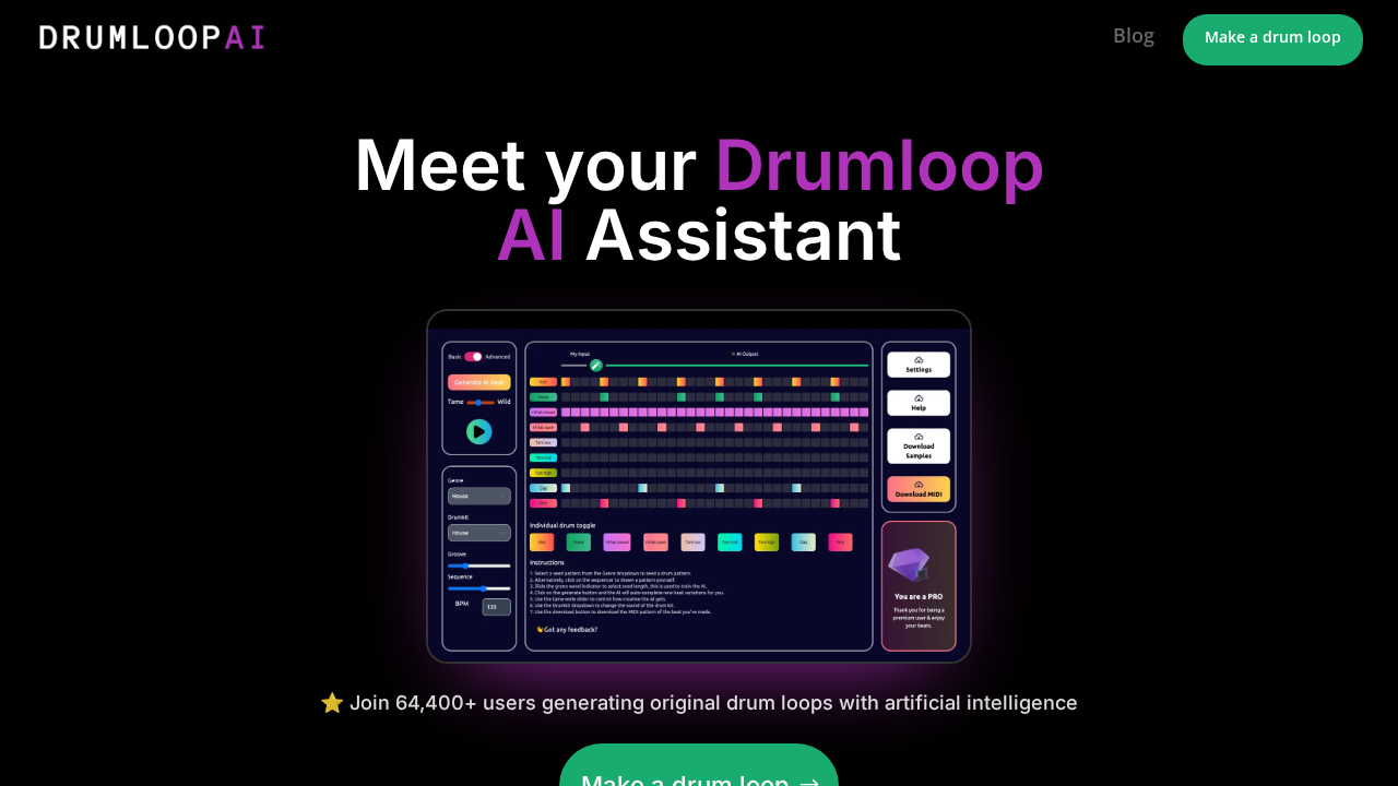 Drumloop AI screenshot