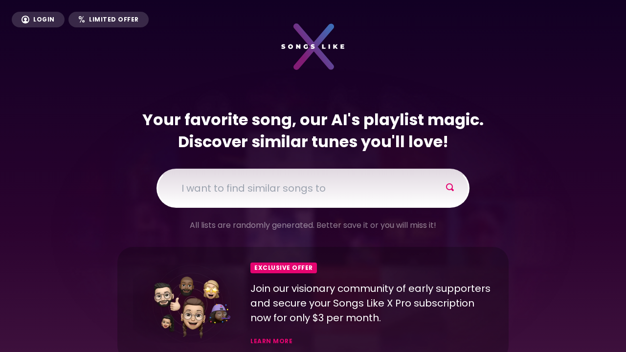 Songs Like X screenshot