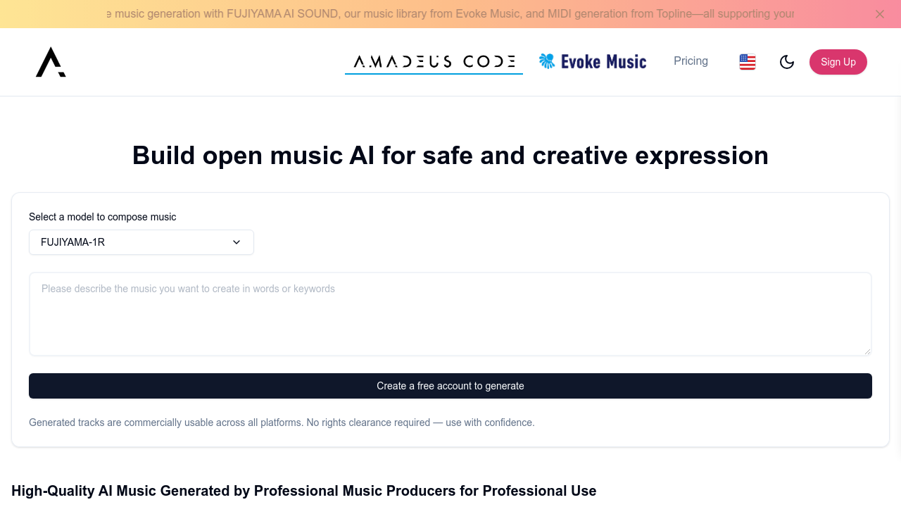 Evoke Music screenshot