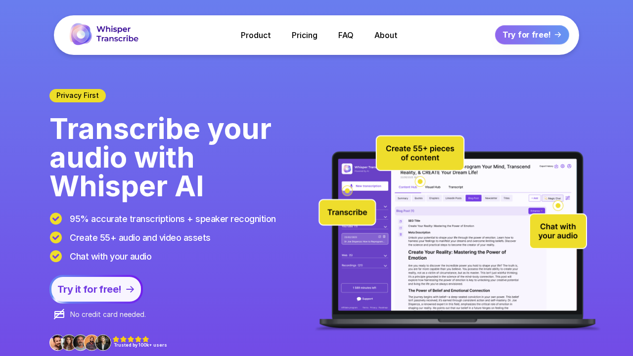 WhisperTranscribe screenshot