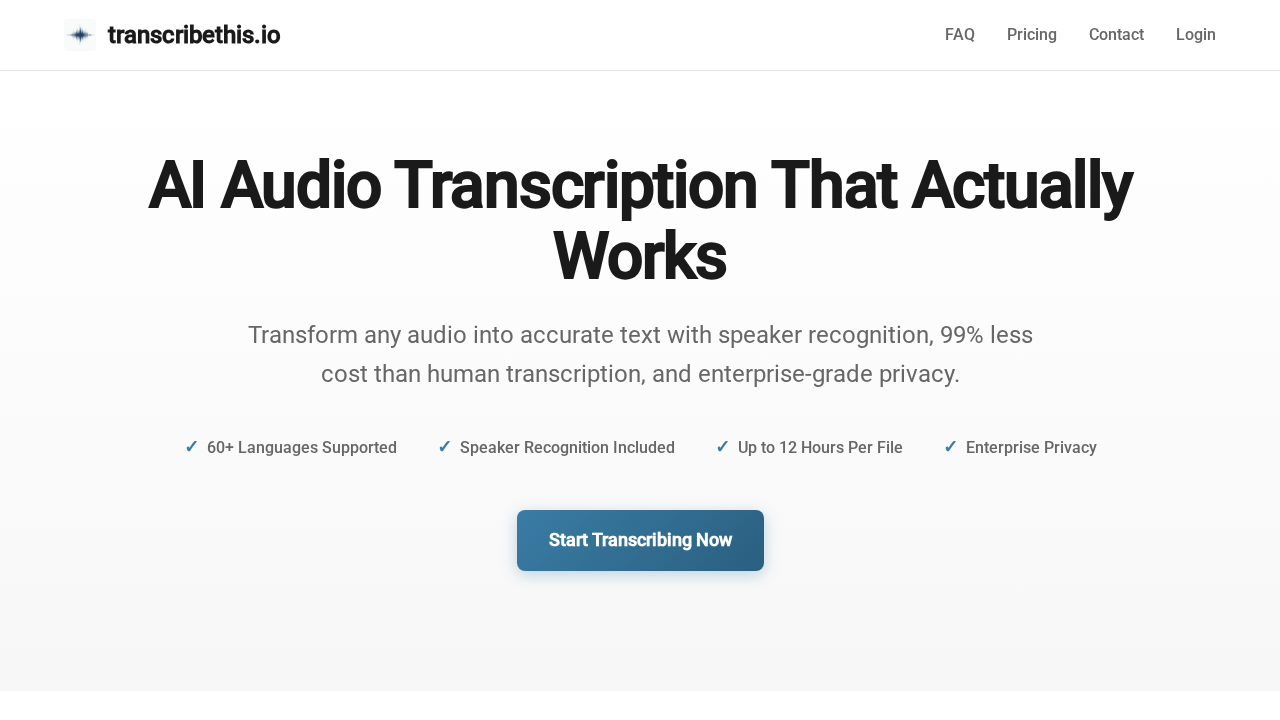 Transcribethis.io screenshot