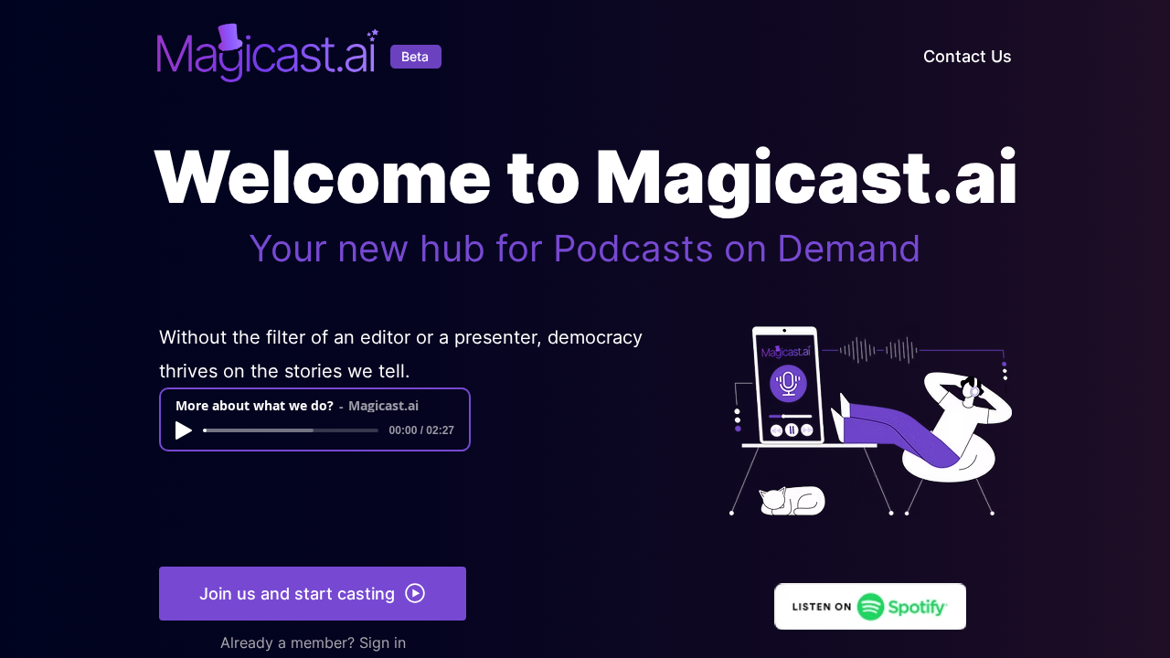 Magicast.ai screenshot