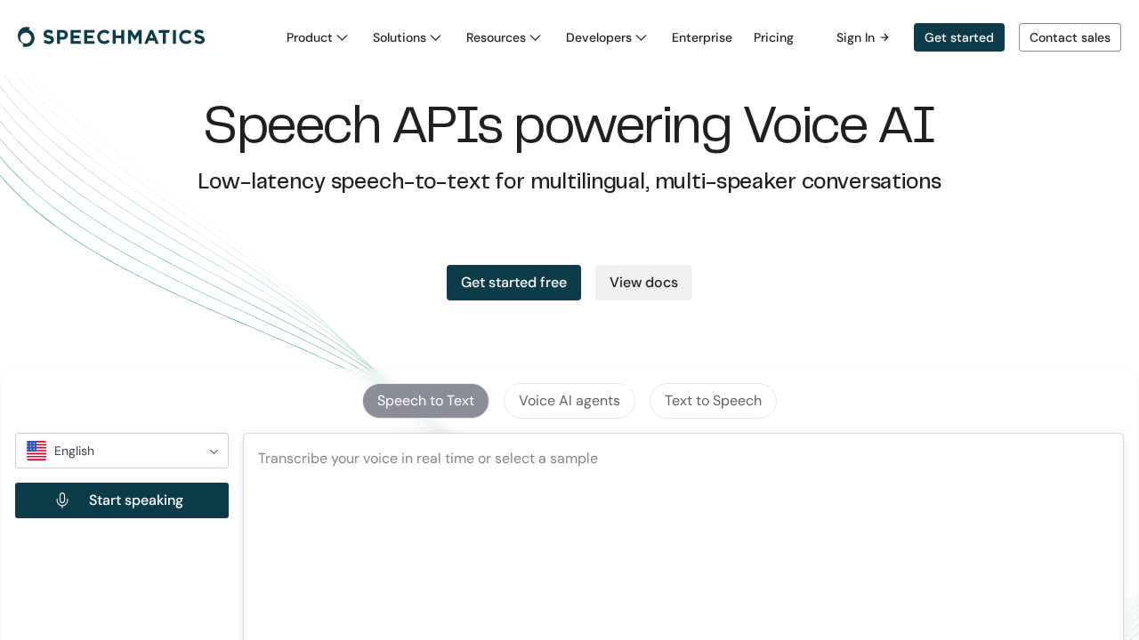 Speechmatics screenshot