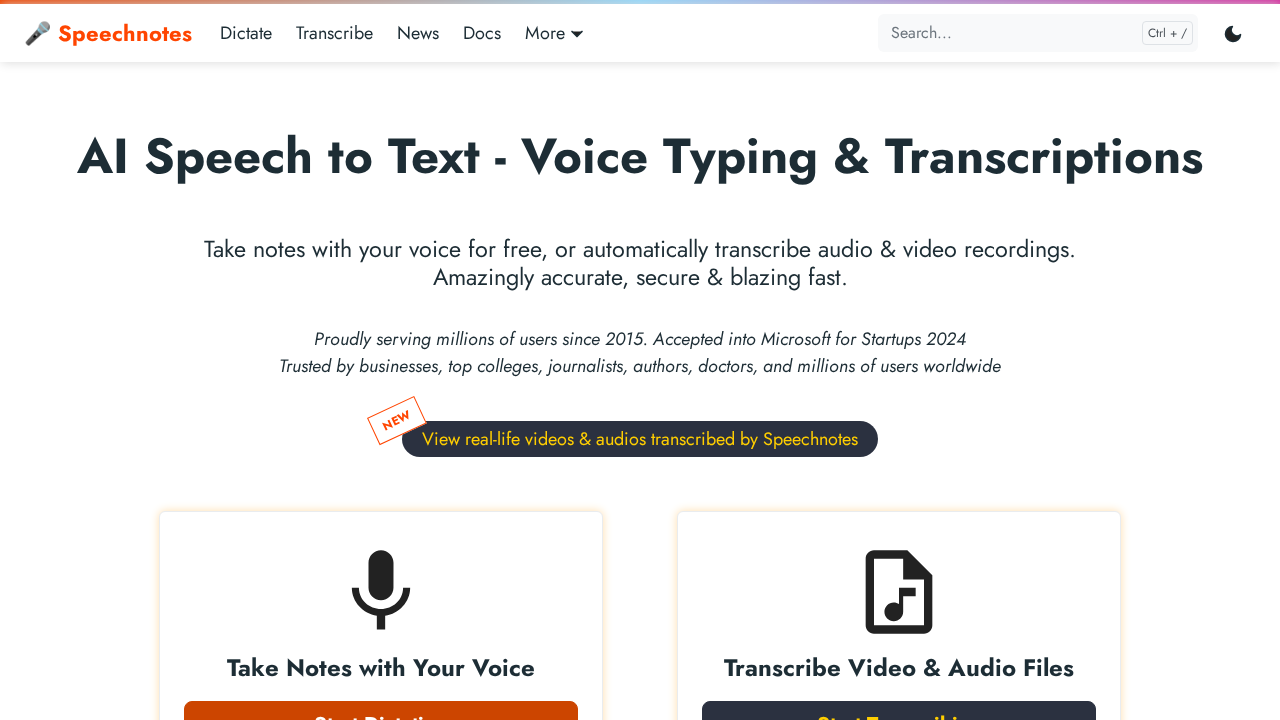 Speechnotes screenshot