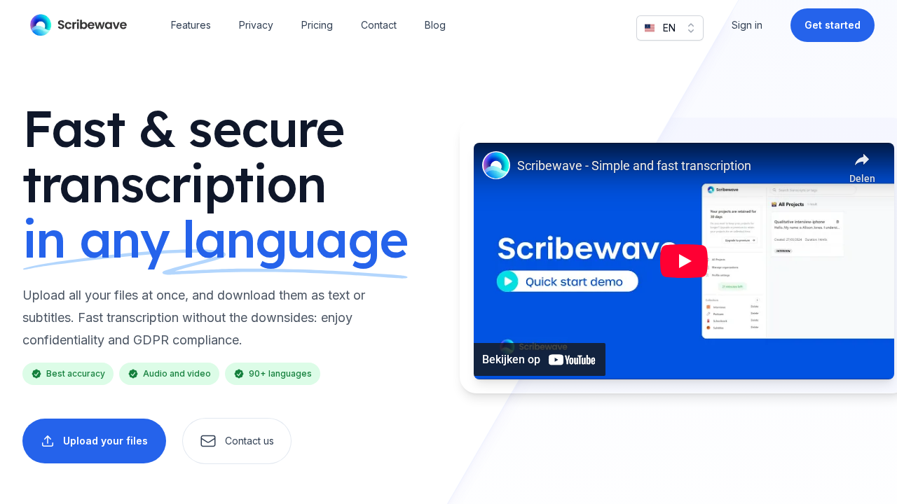 Scribewave screenshot