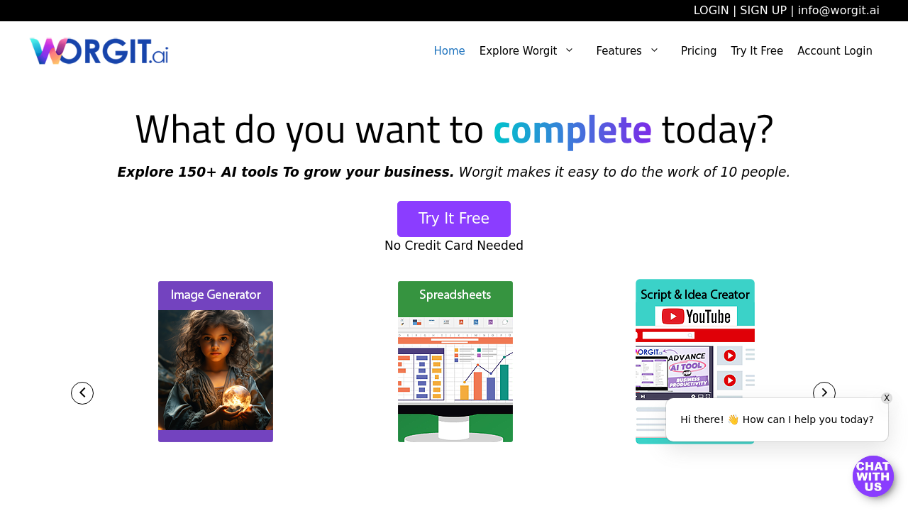 Worgit.ai screenshot