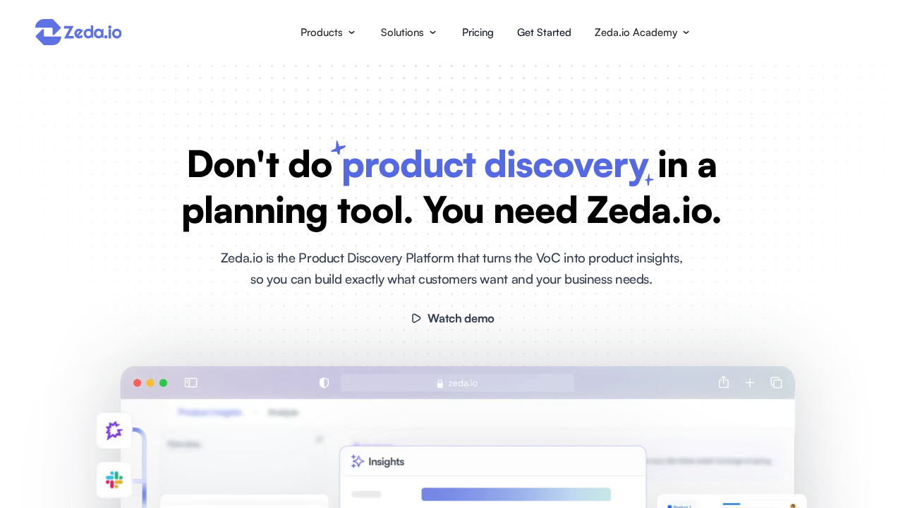 Zeda.io screenshot