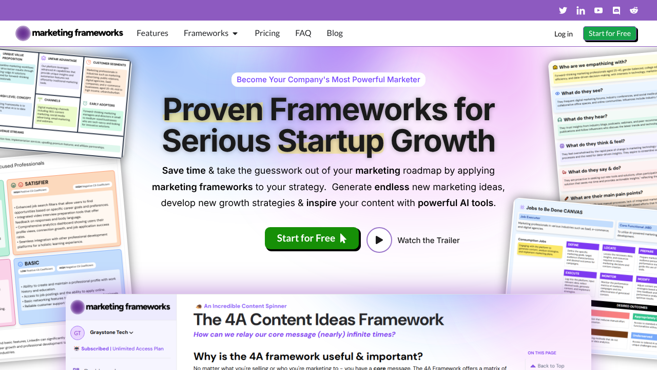 Marketing Frameworks screenshot