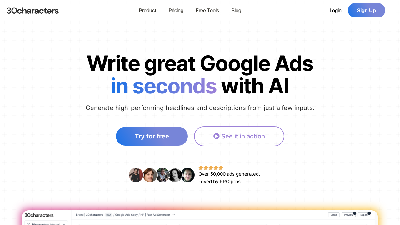 30characters screenshot