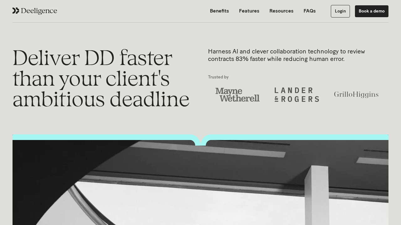 Deeligence screenshot