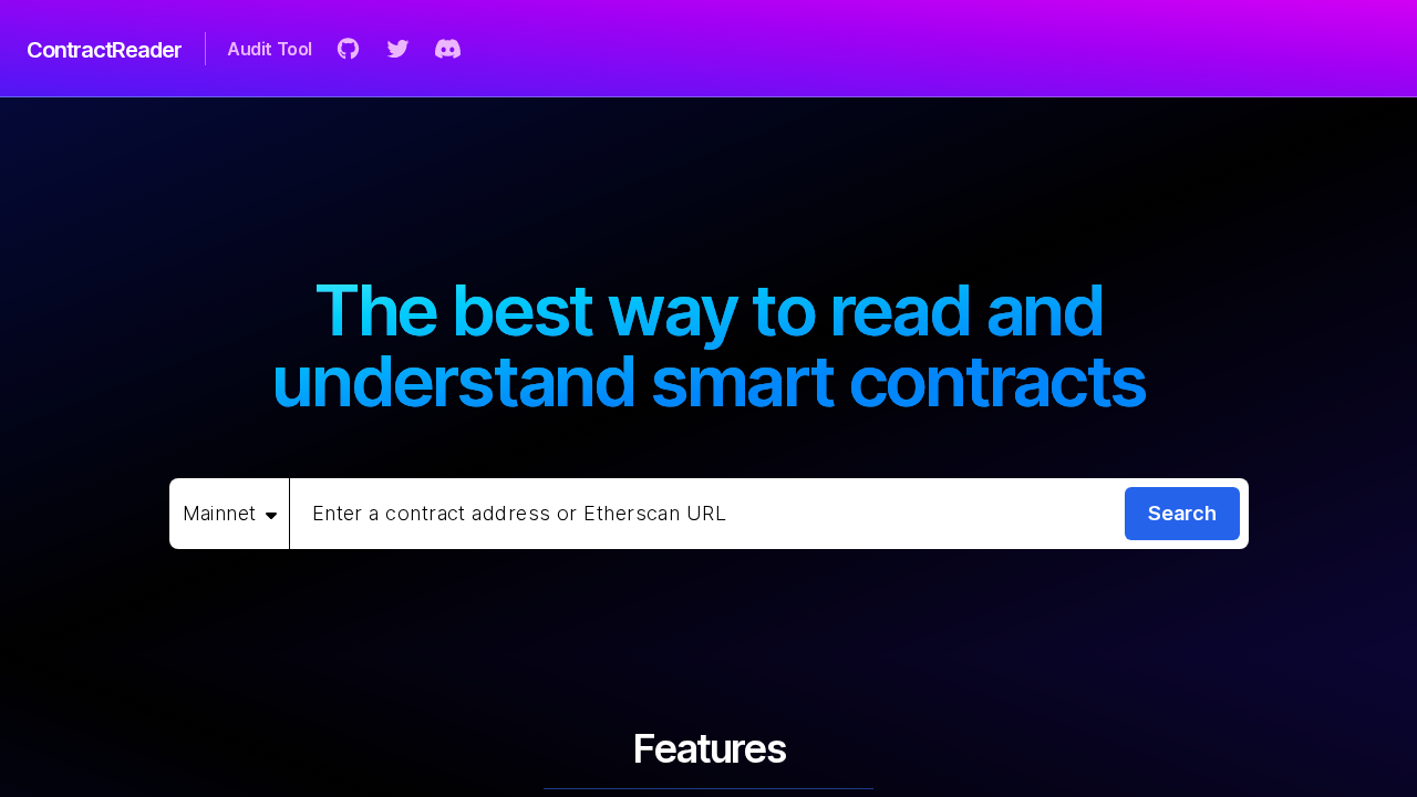 ContractReader.io screenshot