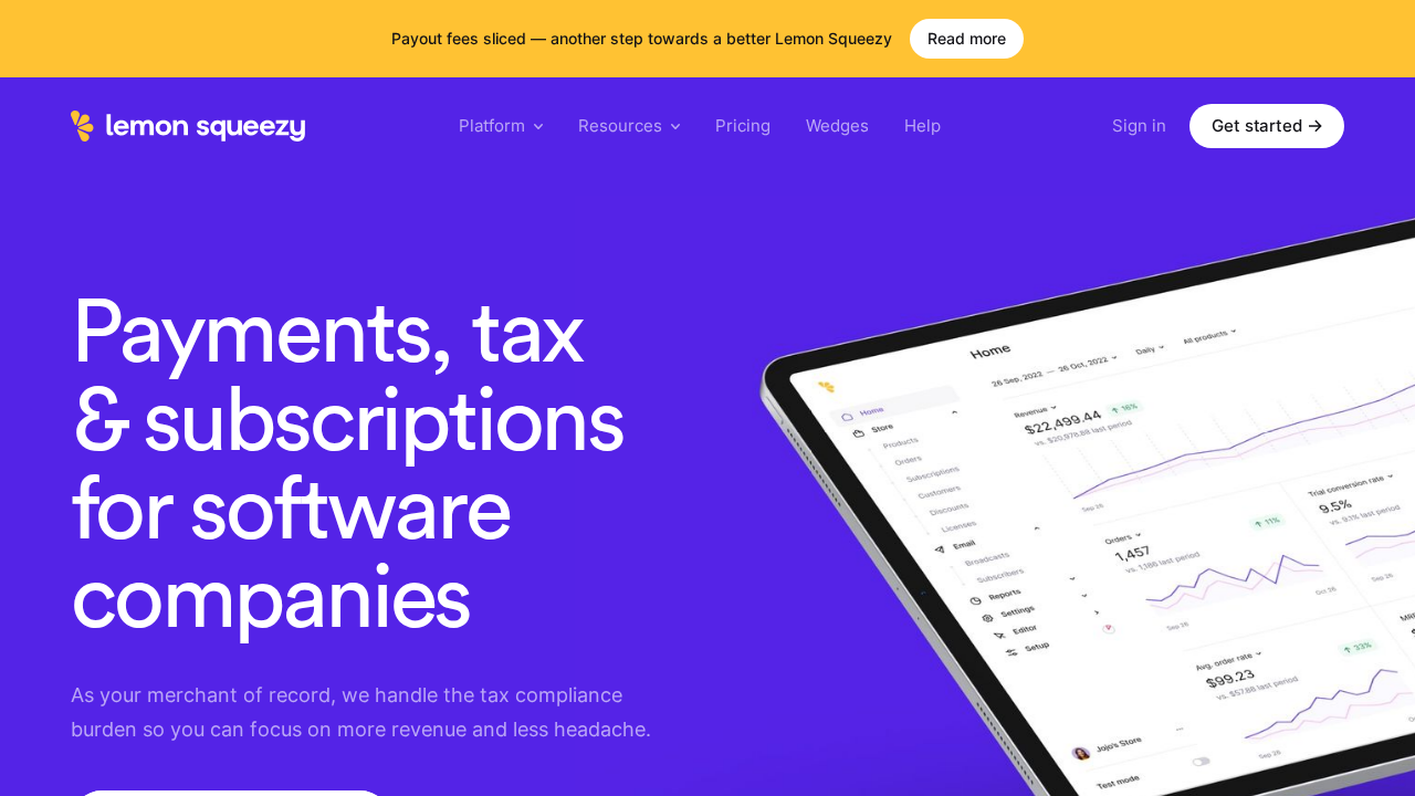 lemonsqueezy screenshot