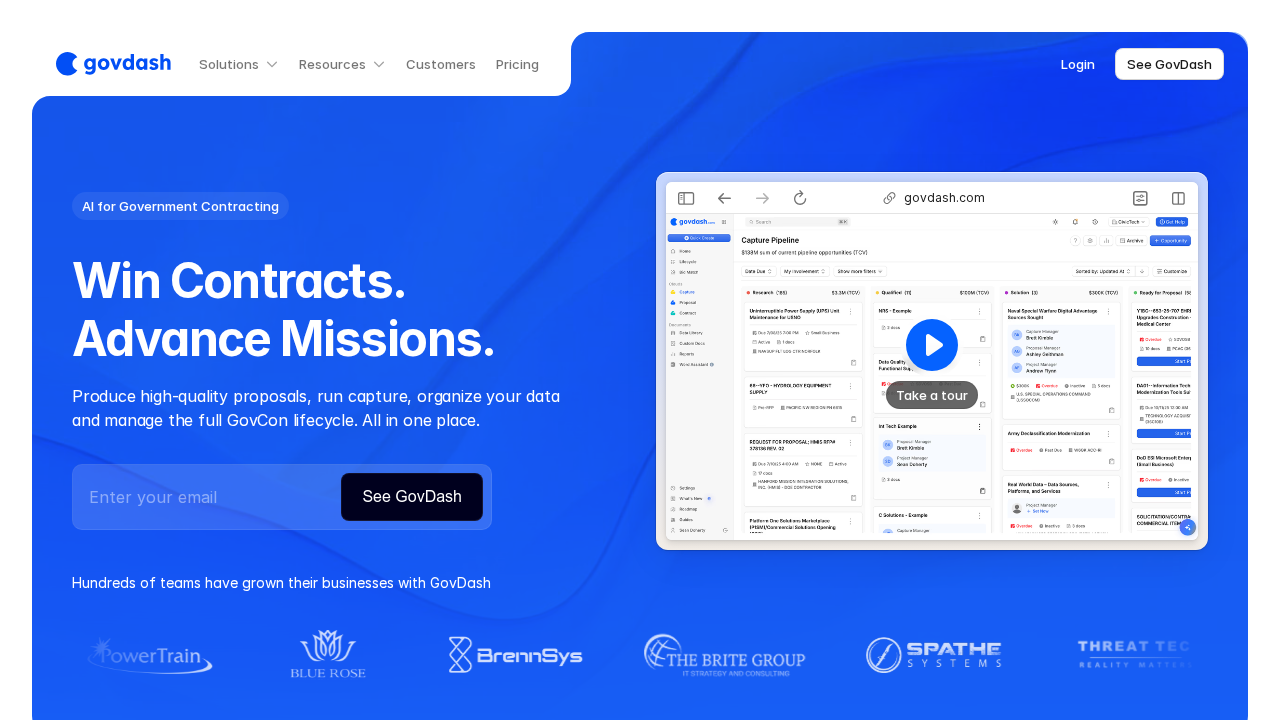 GovDash screenshot