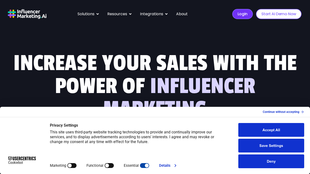 Influencer Marketing AI screenshot