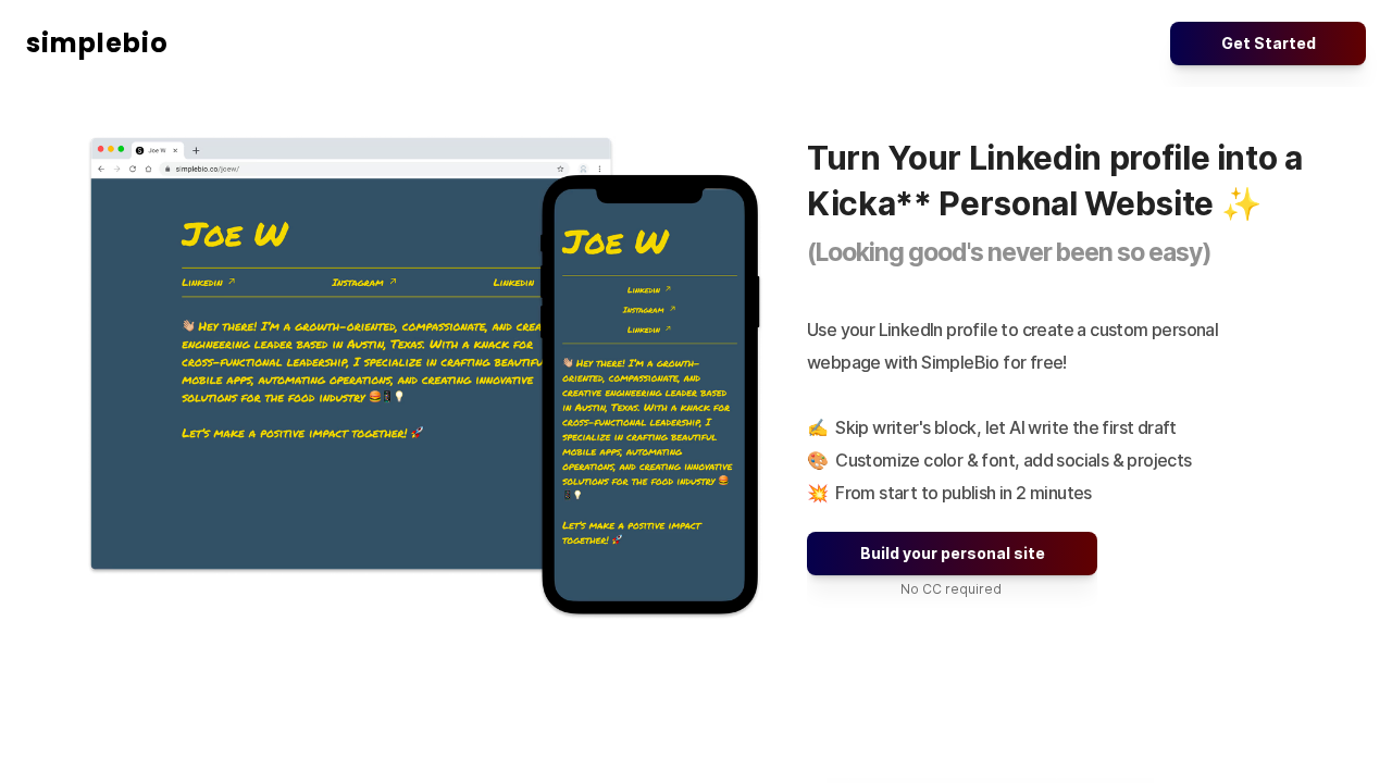 Simplebio screenshot