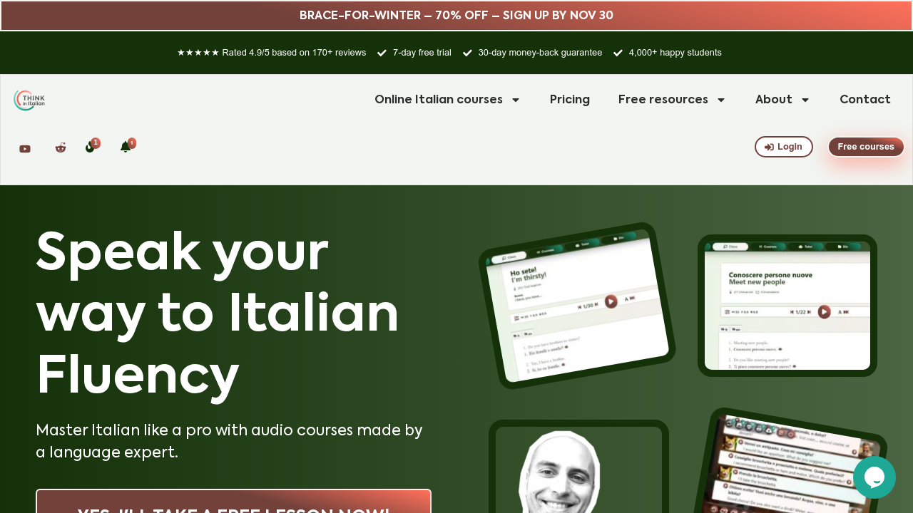 Think In Italian AI Language Tutor screenshot