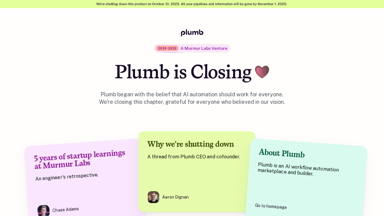 Plumb screenshot
