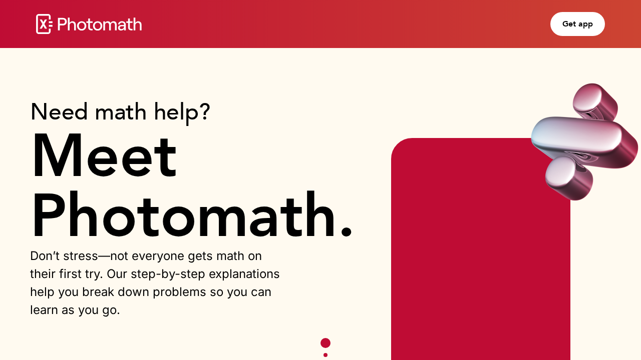 Photomath screenshot