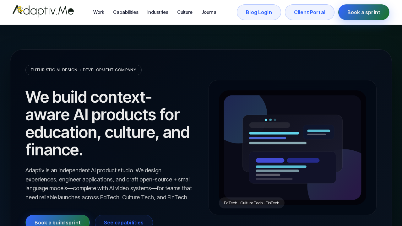 Adaptiv Creator Platform screenshot