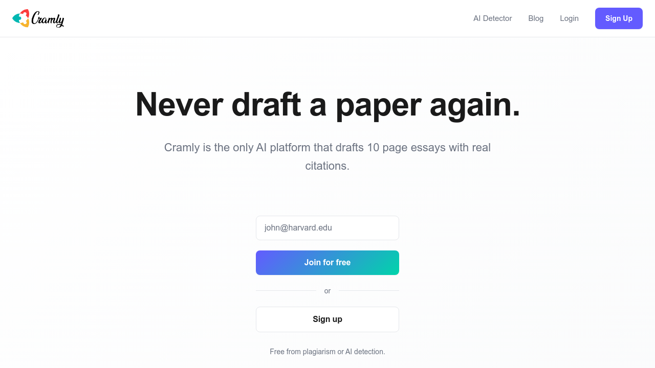 Cramly.ai screenshot