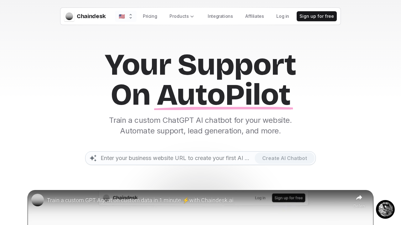 Chaindesk screenshot