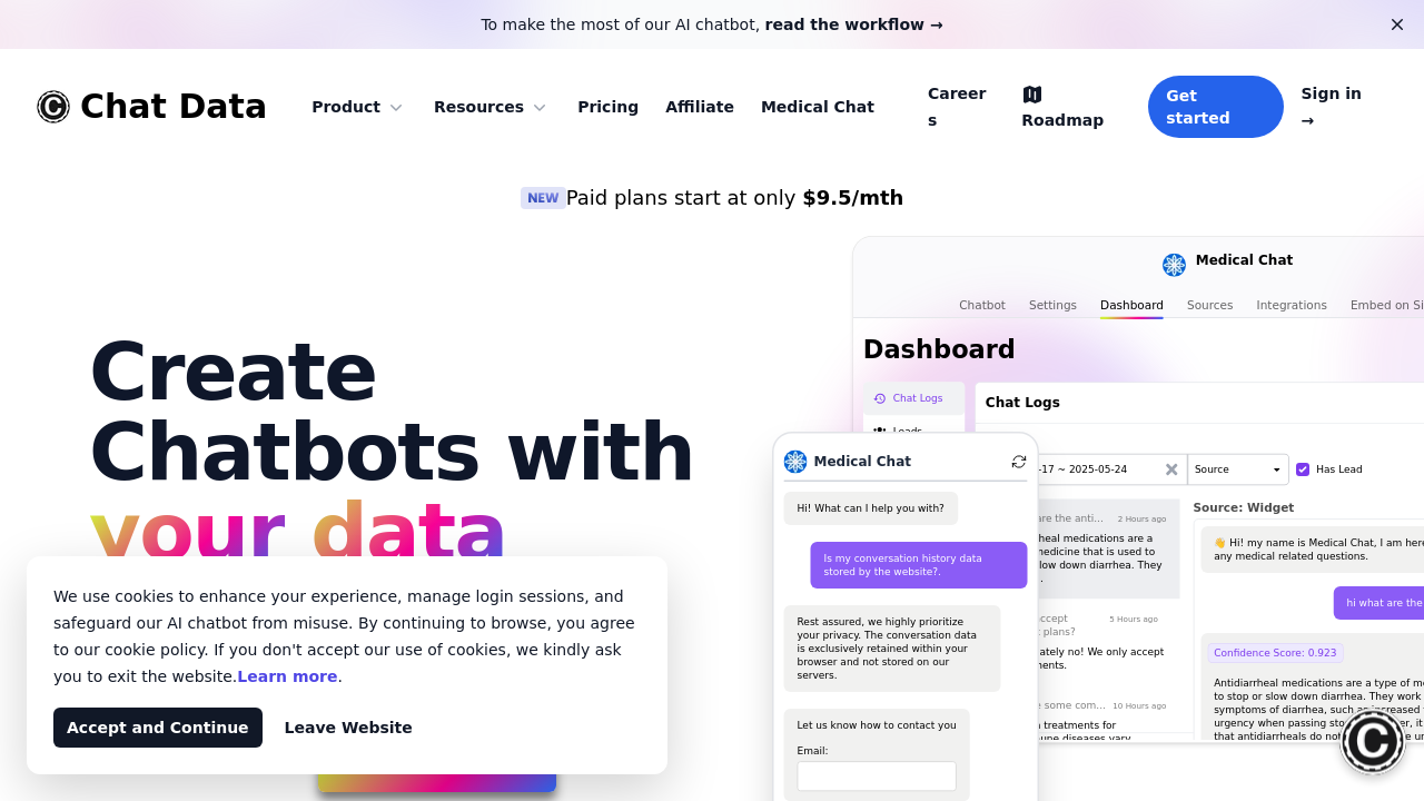 Chat Data screenshot