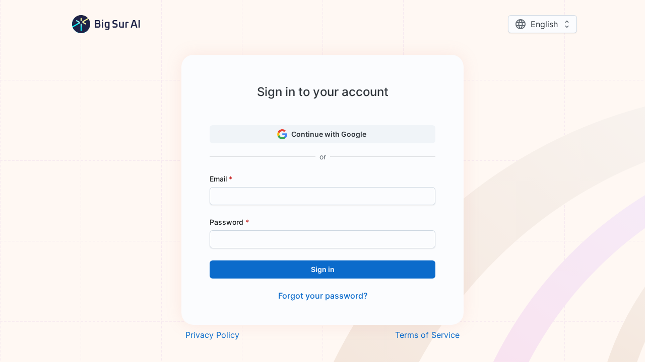 Big Sur AI screenshot