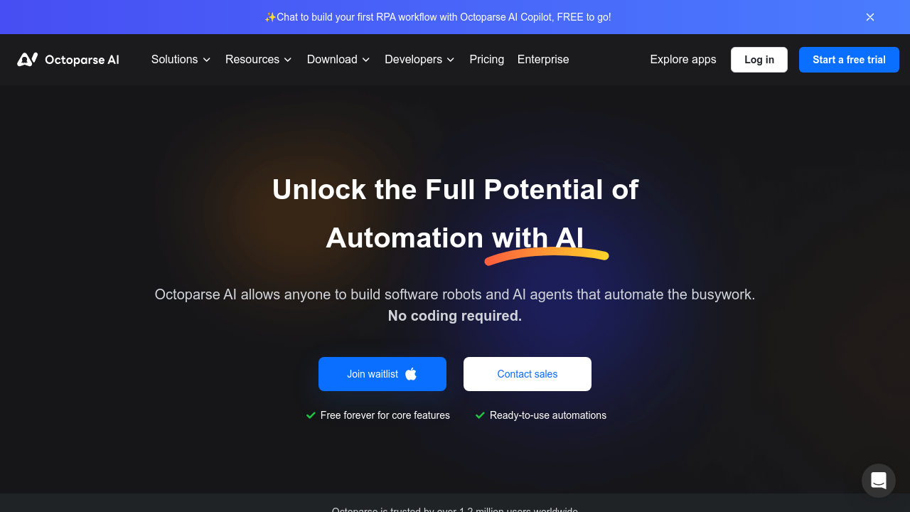 Octoparse AI screenshot