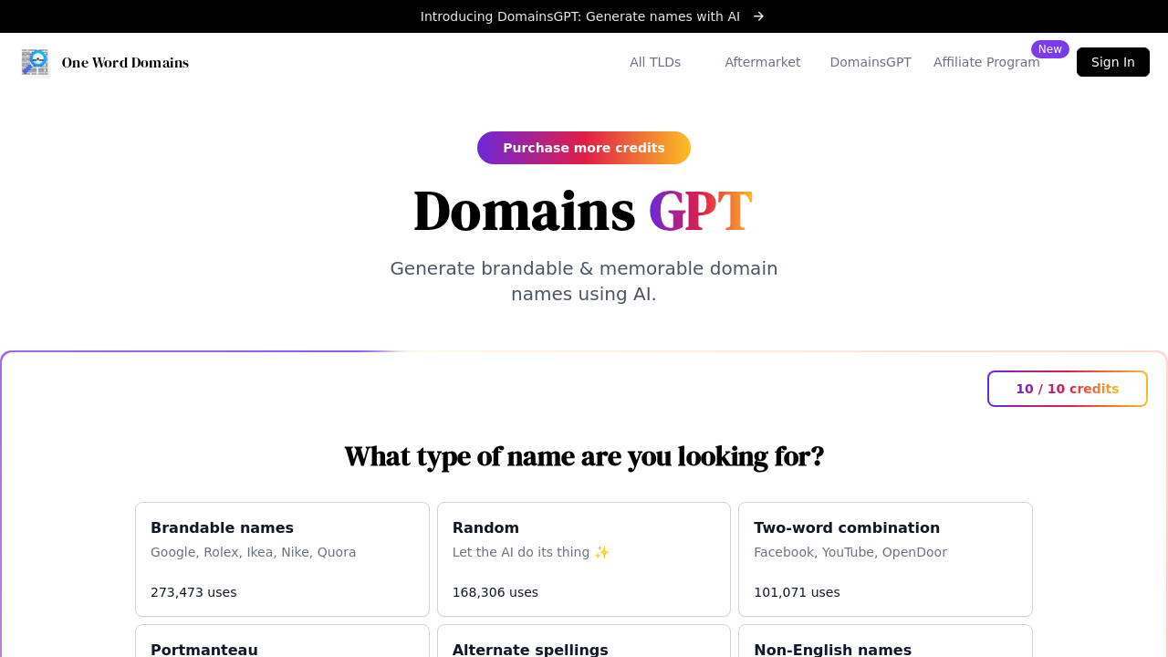DomainsGPT screenshot